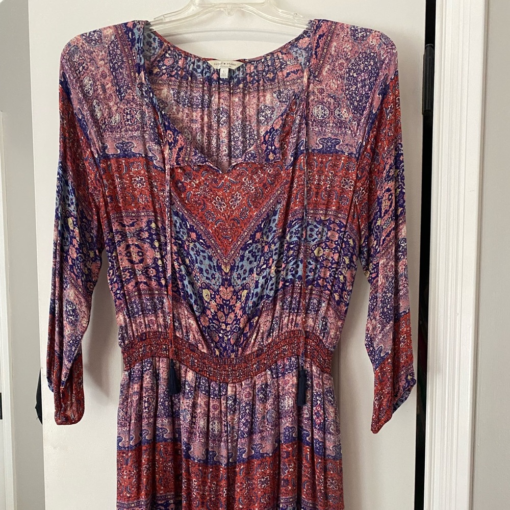 Lucky Brand super cute boho inspired dress! Size L worn twice